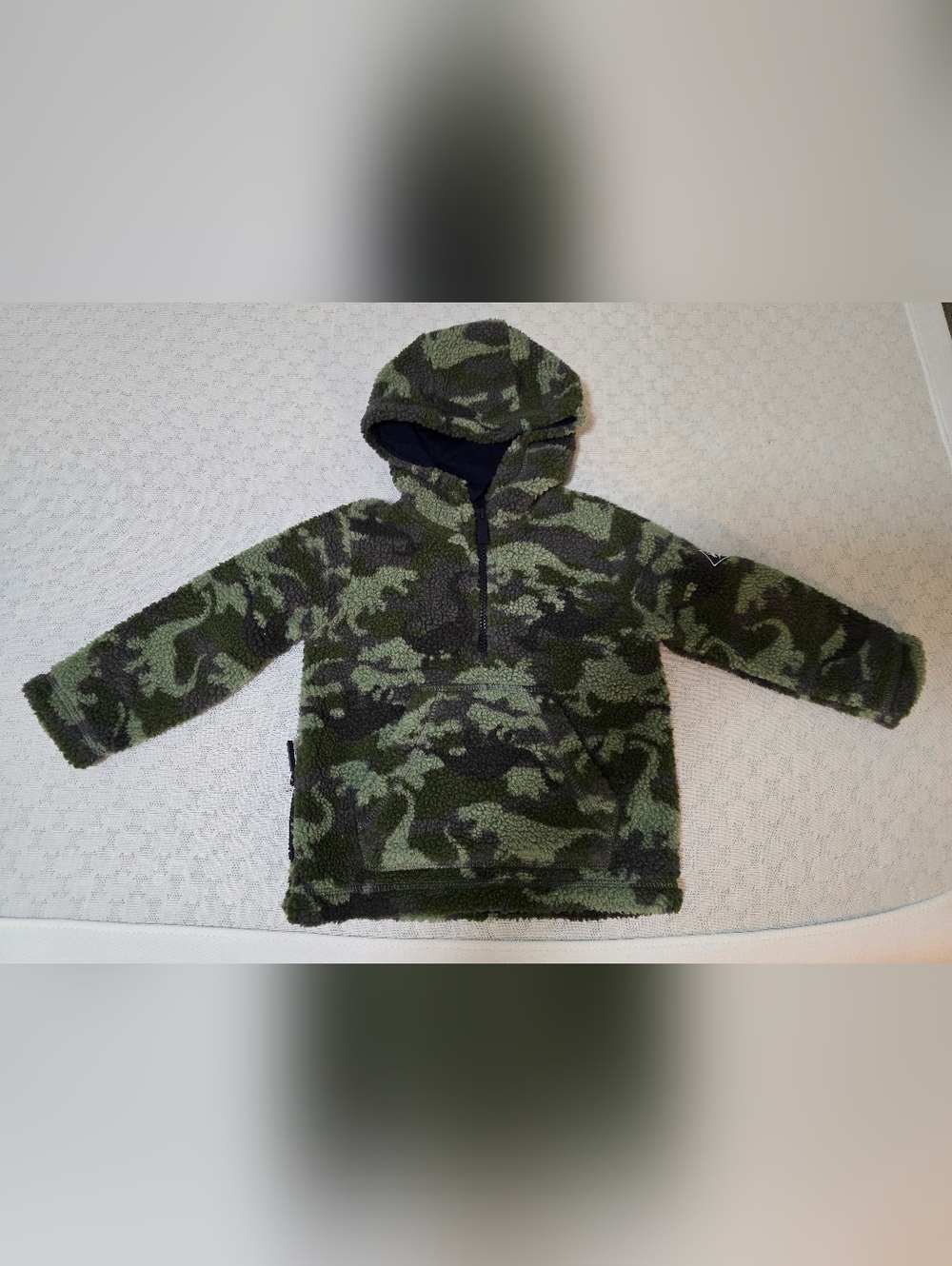 Joules Toddler Boys Camo Sherpa Fleece Pullover Jacket Size 2Y